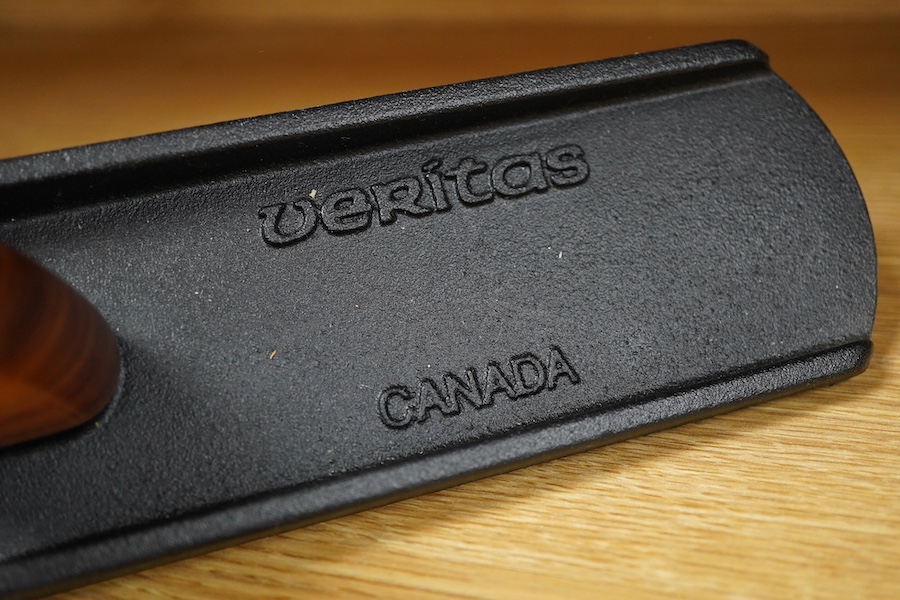 A Veritas bevel-up jointer plane with 21 7/8” (22”) sole and A2 iron